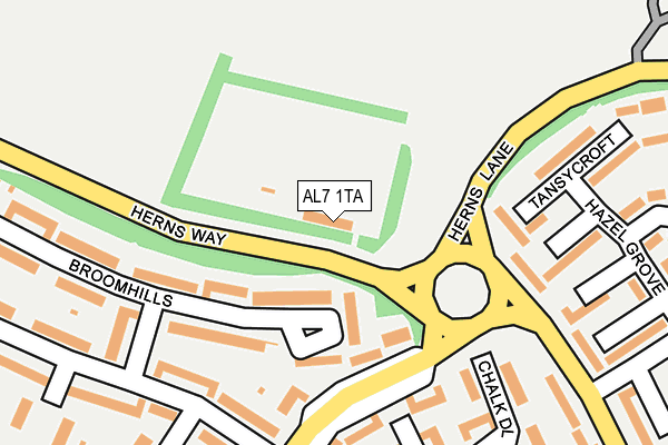 AL7 1TA map - OS OpenMap – Local (Ordnance Survey)
