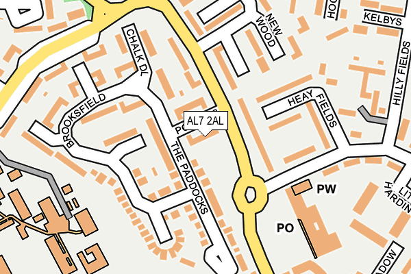 AL7 2AL map - OS OpenMap – Local (Ordnance Survey)