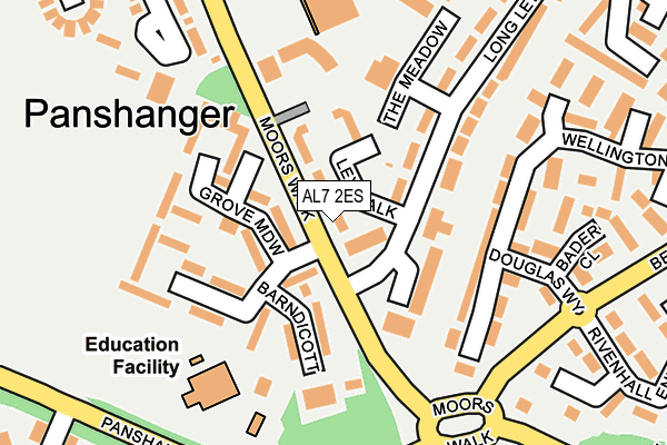 AL7 2ES map - OS OpenMap – Local (Ordnance Survey)