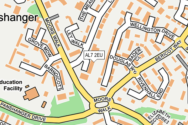 AL7 2EU map - OS OpenMap – Local (Ordnance Survey)