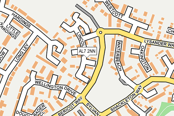 AL7 2NN map - OS OpenMap – Local (Ordnance Survey)