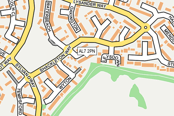 AL7 2PN map - OS OpenMap – Local (Ordnance Survey)