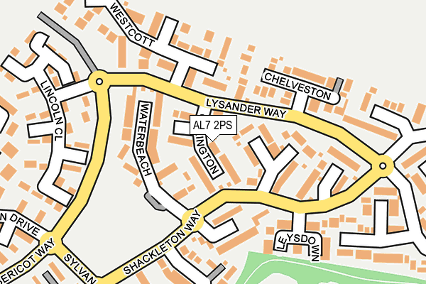 AL7 2PS map - OS OpenMap – Local (Ordnance Survey)