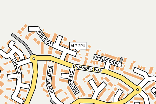 AL7 2PU map - OS OpenMap – Local (Ordnance Survey)