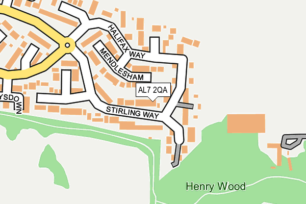 AL7 2QA map - OS OpenMap – Local (Ordnance Survey)