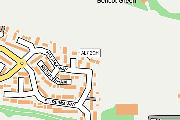 AL7 2QH map - OS OpenMap – Local (Ordnance Survey)