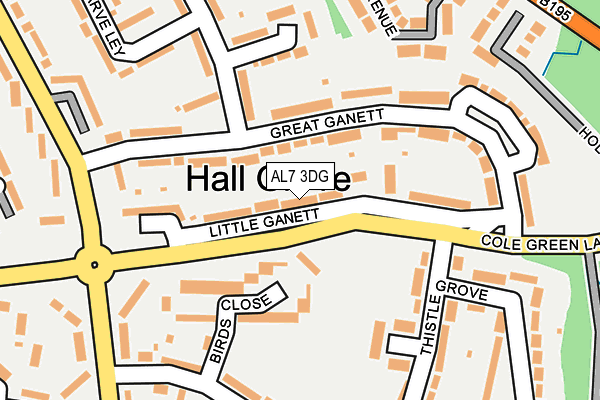 AL7 3DG map - OS OpenMap – Local (Ordnance Survey)
