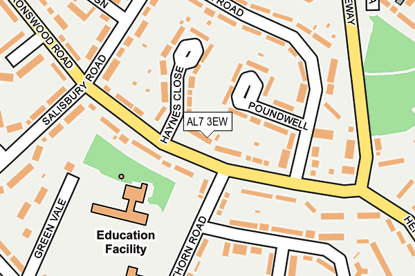 AL7 3EW map - OS OpenMap – Local (Ordnance Survey)