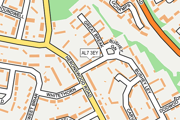 AL7 3EY map - OS OpenMap – Local (Ordnance Survey)