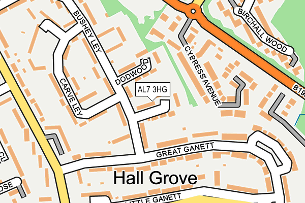 AL7 3HG map - OS OpenMap – Local (Ordnance Survey)