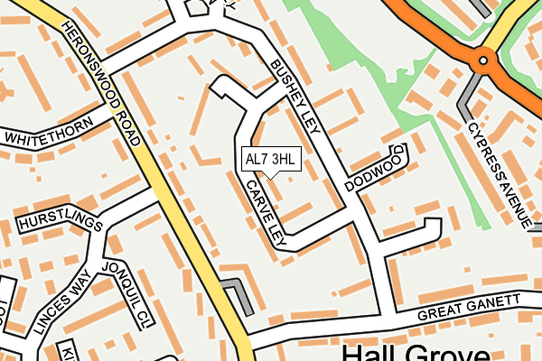 AL7 3HL map - OS OpenMap – Local (Ordnance Survey)