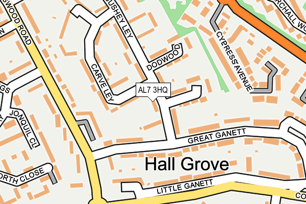 AL7 3HQ map - OS OpenMap – Local (Ordnance Survey)