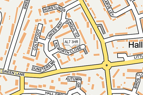 AL7 3HR map - OS OpenMap – Local (Ordnance Survey)