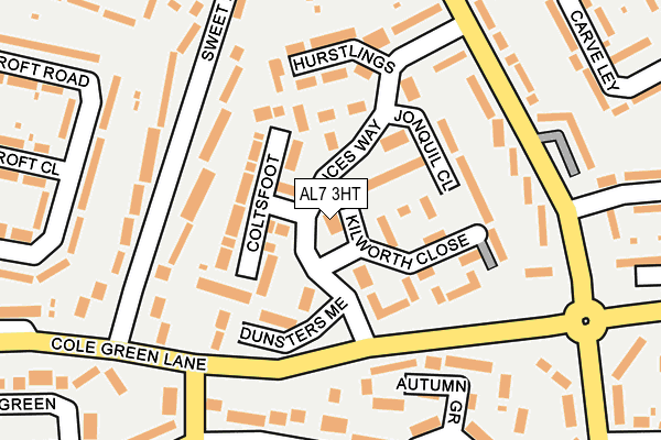 AL7 3HT map - OS OpenMap – Local (Ordnance Survey)