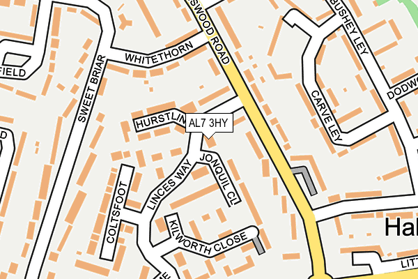 AL7 3HY map - OS OpenMap – Local (Ordnance Survey)