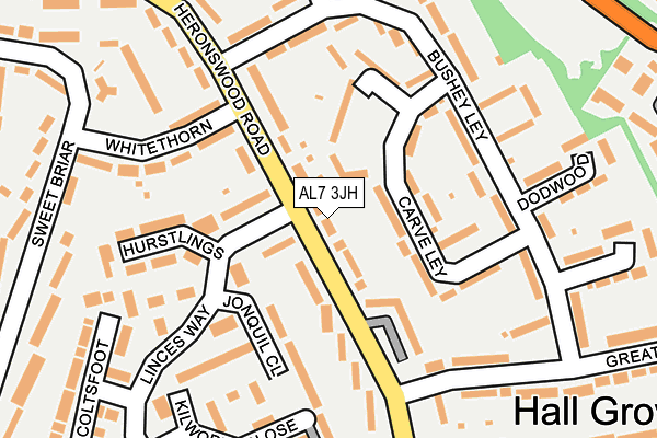 AL7 3JH map - OS OpenMap – Local (Ordnance Survey)