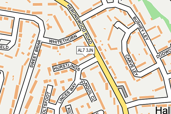 AL7 3JN map - OS OpenMap – Local (Ordnance Survey)