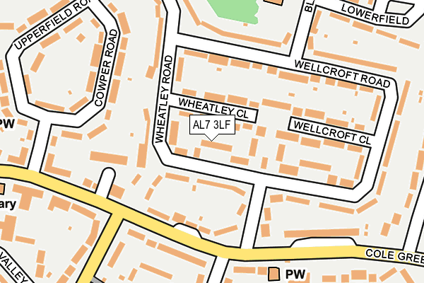 AL7 3LF map - OS OpenMap – Local (Ordnance Survey)