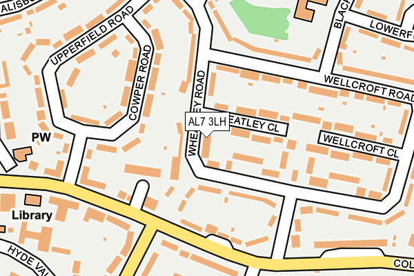 AL7 3LH map - OS OpenMap – Local (Ordnance Survey)