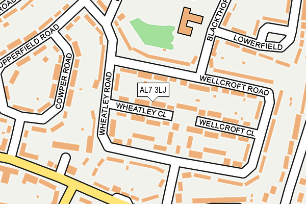 AL7 3LJ map - OS OpenMap – Local (Ordnance Survey)