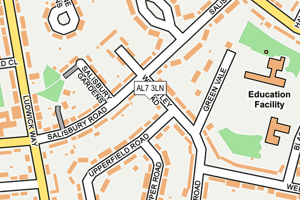 AL7 3LN map - OS OpenMap – Local (Ordnance Survey)