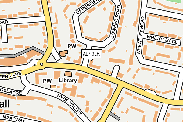 AL7 3LR map - OS OpenMap – Local (Ordnance Survey)