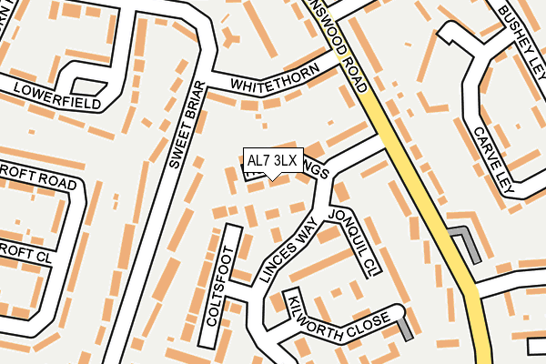 AL7 3LX map - OS OpenMap – Local (Ordnance Survey)