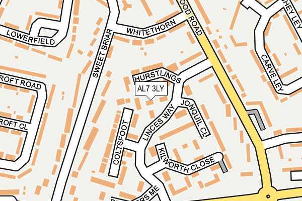 AL7 3LY map - OS OpenMap – Local (Ordnance Survey)
