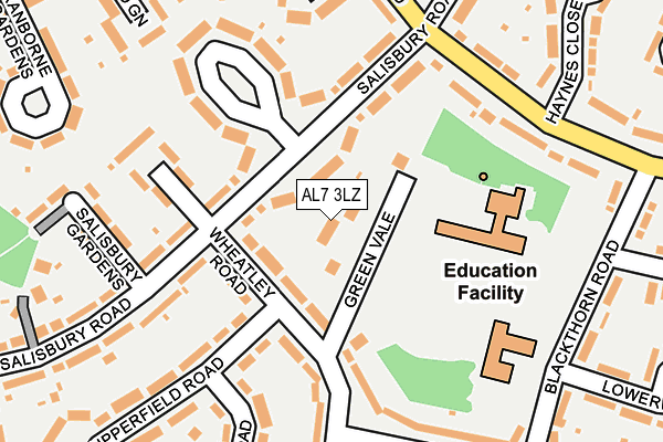 AL7 3LZ map - OS OpenMap – Local (Ordnance Survey)