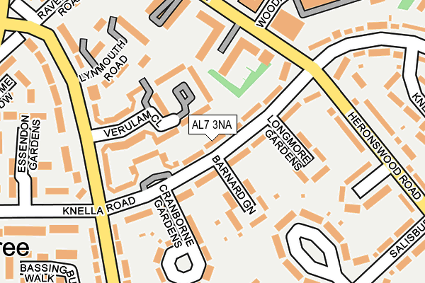 AL7 3NA map - OS OpenMap – Local (Ordnance Survey)