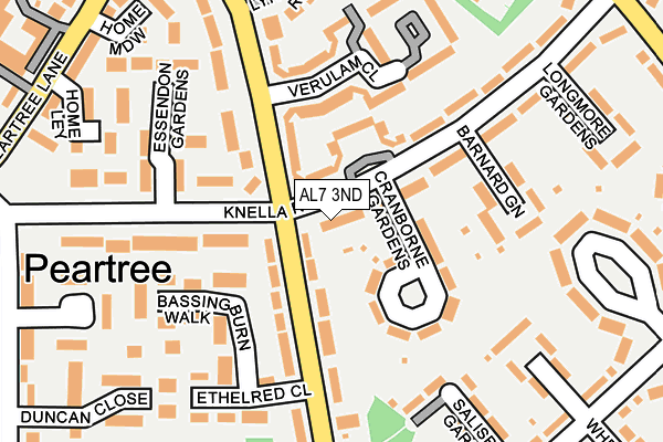 AL7 3ND map - OS OpenMap – Local (Ordnance Survey)