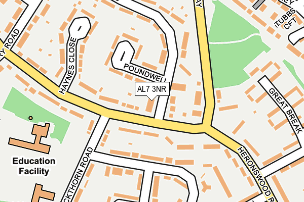 AL7 3NR map - OS OpenMap – Local (Ordnance Survey)
