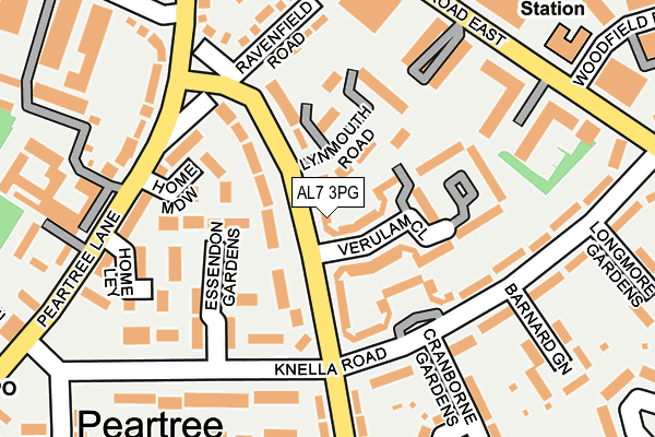 AL7 3PG map - OS OpenMap – Local (Ordnance Survey)