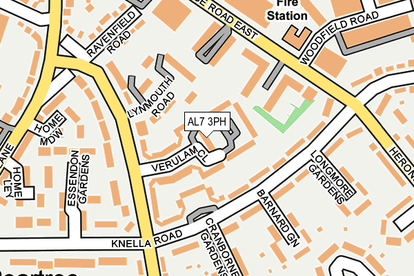 AL7 3PH map - OS OpenMap – Local (Ordnance Survey)