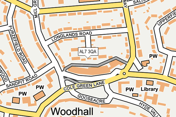 AL7 3QA map - OS OpenMap – Local (Ordnance Survey)