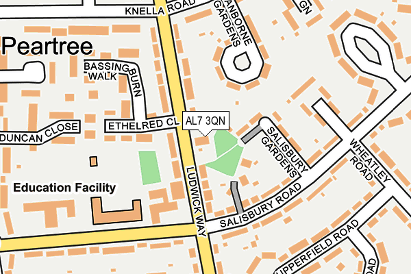 AL7 3QN map - OS OpenMap – Local (Ordnance Survey)