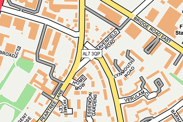 AL7 3QP map - OS OpenMap – Local (Ordnance Survey)