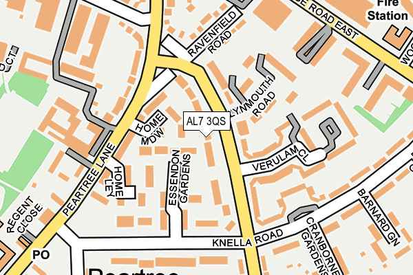 AL7 3QS map - OS OpenMap – Local (Ordnance Survey)
