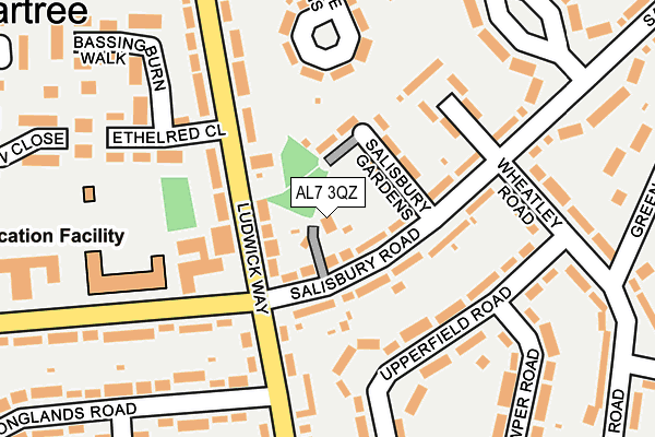 AL7 3QZ map - OS OpenMap – Local (Ordnance Survey)