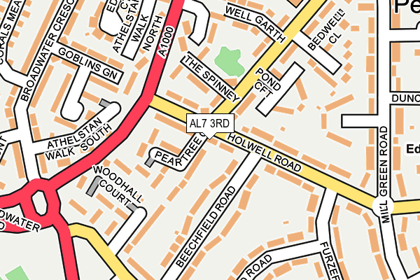 AL7 3RD map - OS OpenMap – Local (Ordnance Survey)
