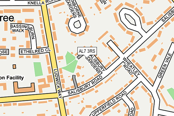 AL7 3RS map - OS OpenMap – Local (Ordnance Survey)