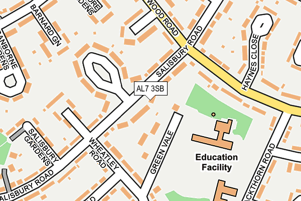 AL7 3SB map - OS OpenMap – Local (Ordnance Survey)