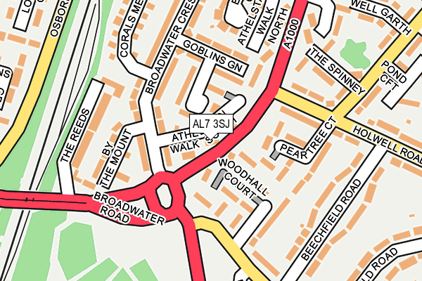 AL7 3SJ map - OS OpenMap – Local (Ordnance Survey)