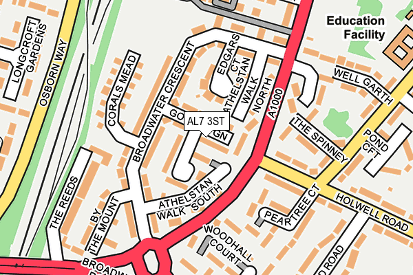 AL7 3ST map - OS OpenMap – Local (Ordnance Survey)