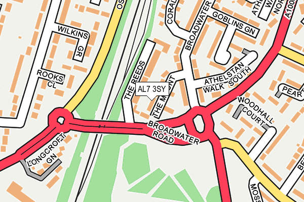 AL7 3SY map - OS OpenMap – Local (Ordnance Survey)