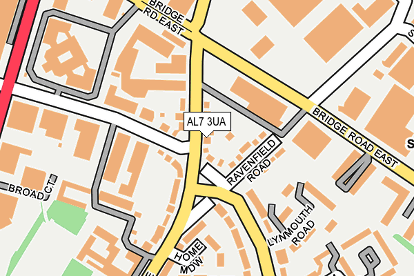 AL7 3UA map - OS OpenMap – Local (Ordnance Survey)