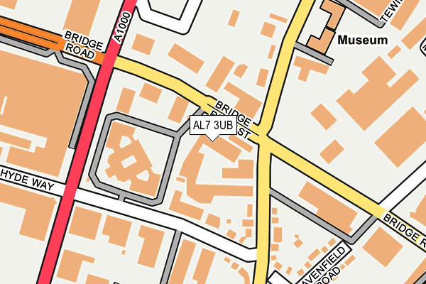 AL7 3UB map - OS OpenMap – Local (Ordnance Survey)