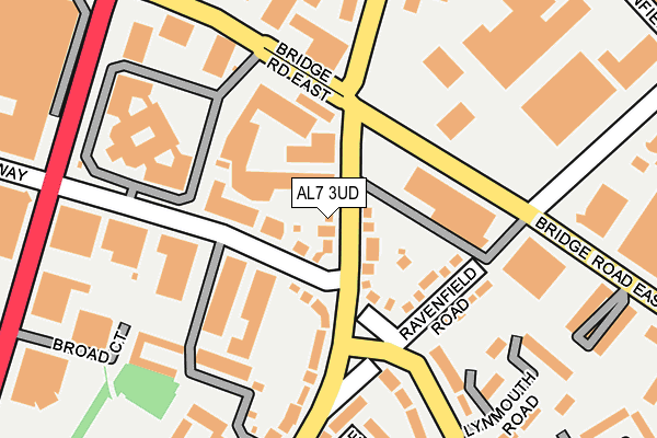 AL7 3UD map - OS OpenMap – Local (Ordnance Survey)