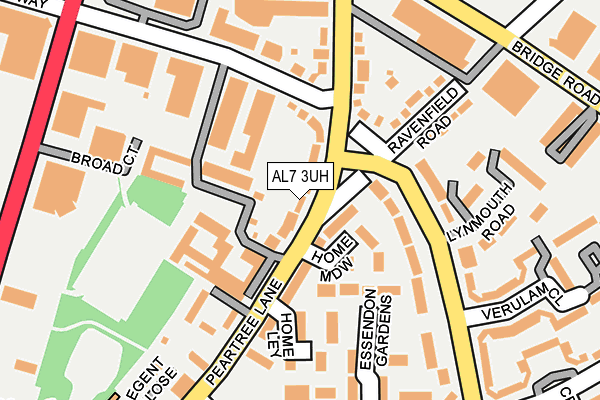 AL7 3UH map - OS OpenMap – Local (Ordnance Survey)