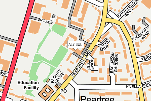 AL7 3UL map - OS OpenMap – Local (Ordnance Survey)